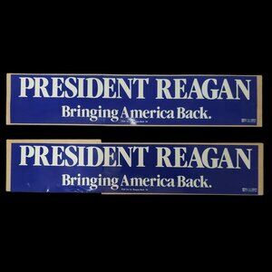 President Reagan Bringing America Back 1984 Presidential Campaign Stickers NOS